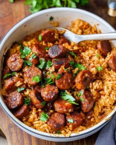One Pan Smoked Sausage and Rice